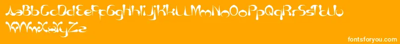 Thursday Font – White Fonts on Orange Background