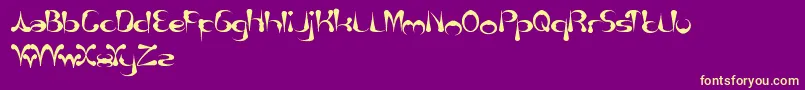 Thursday Font – Yellow Fonts on Purple Background