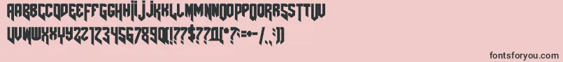 Fonte Amazdoomright2 – fontes pretas em um fundo rosa