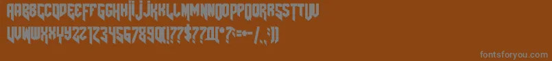 Amazdoomright2 Font – Gray Fonts on Brown Background