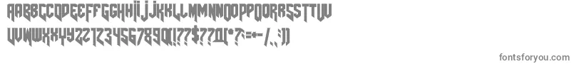 Amazdoomright2-Schriftart – Graue Schriften auf weißem Hintergrund