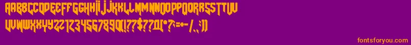 Police Amazdoomright2 – polices orange sur fond violet