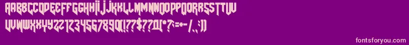 Шрифт Amazdoomright2 – розовые шрифты на фиолетовом фоне