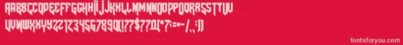 Amazdoomright2 Font – Pink Fonts on Red Background