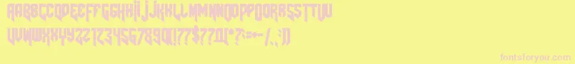 Fonte Amazdoomright2 – fontes rosa em um fundo amarelo