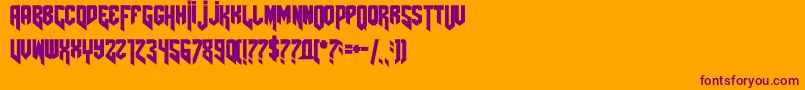 Police Amazdoomright2 – polices violettes sur fond orange