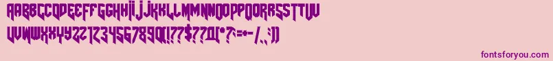 Amazdoomright2 Font – Purple Fonts on Pink Background