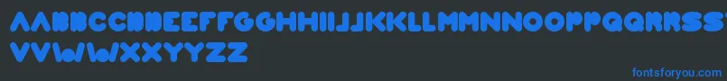WeknowWorld Font – Blue Fonts on Black Background