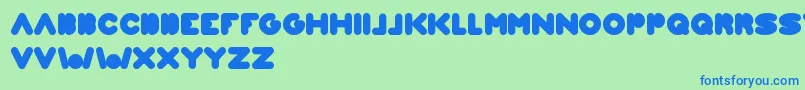 WeknowWorld Font – Blue Fonts on Green Background