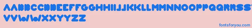 WeknowWorld Font – Blue Fonts on Pink Background