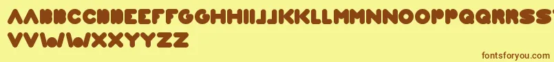 WeknowWorld Font – Brown Fonts on Yellow Background