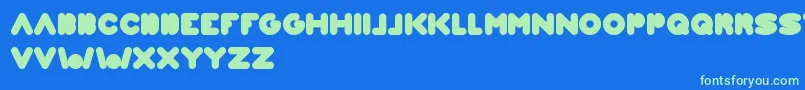 WeknowWorld Font – Green Fonts on Blue Background