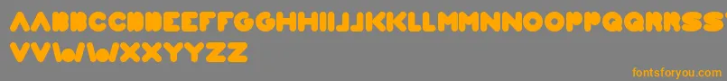 WeknowWorld Font – Orange Fonts on Gray Background