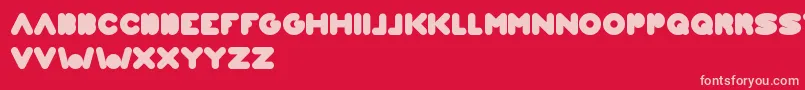 WeknowWorld Font – Pink Fonts on Red Background