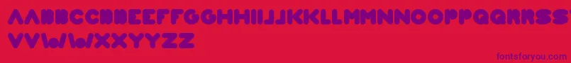 WeknowWorld Font – Purple Fonts on Red Background