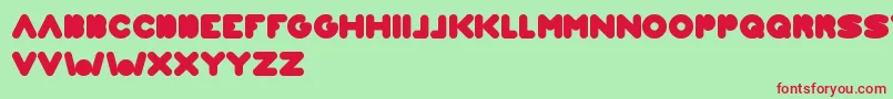 WeknowWorld Font – Red Fonts on Green Background