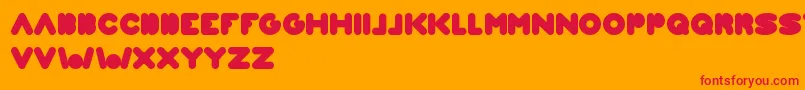 WeknowWorld Font – Red Fonts on Orange Background