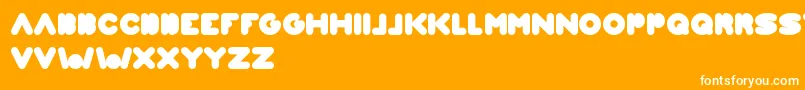 WeknowWorld Font – White Fonts on Orange Background