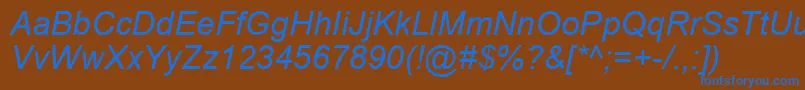 Шрифт Ariali0 – синие шрифты на коричневом фоне