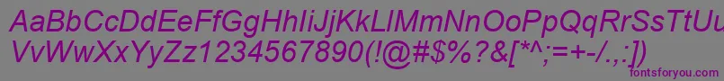 Шрифт Ariali0 – фиолетовые шрифты на сером фоне