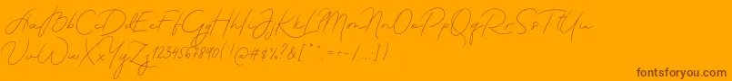 fuente MadeTheartistScriptPersonalUse – Fuentes Marrones Sobre Fondo Naranja