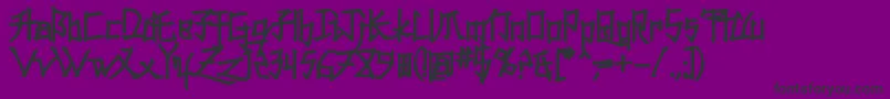 KonfuciuzFat Font – Black Fonts on Purple Background