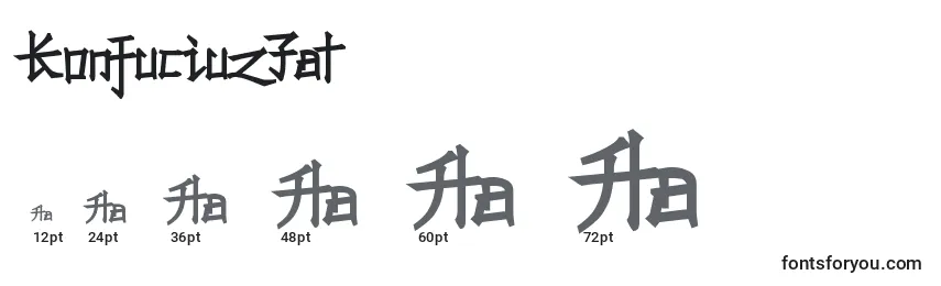 Размеры шрифта KonfuciuzFat