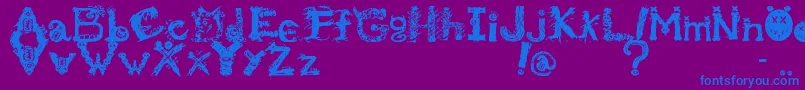 Police MonstrousZosimus – polices bleues sur fond violet