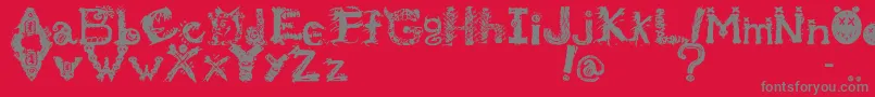 MonstrousZosimus Font – Gray Fonts on Red Background