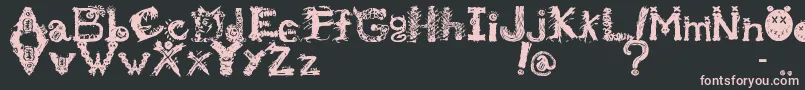 MonstrousZosimus Font – Pink Fonts on Black Background