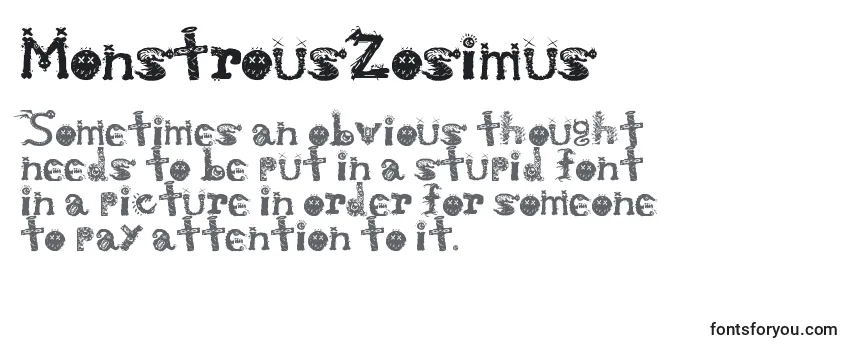 MonstrousZosimus Font