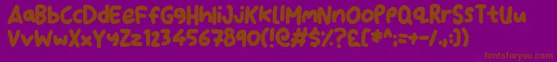 DearSanta Font – Brown Fonts on Purple Background