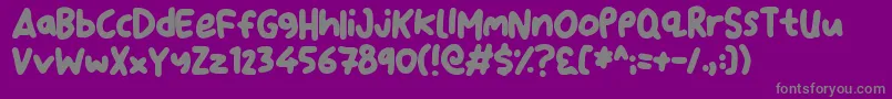 DearSanta Font – Gray Fonts on Purple Background