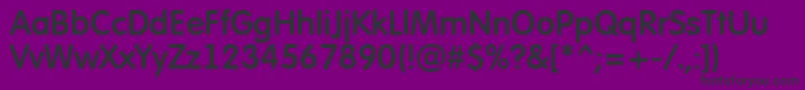 AFuturarounddemi-Schriftart – Schwarze Schriften auf violettem Hintergrund