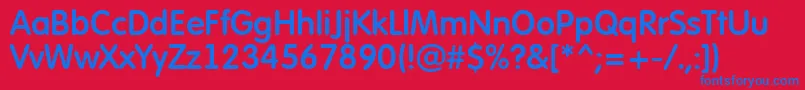 AFuturarounddemi Font – Blue Fonts on Red Background