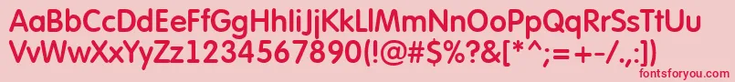 AFuturarounddemi Font – Red Fonts on Pink Background