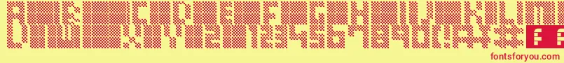 28Sys Font – Red Fonts on Yellow Background