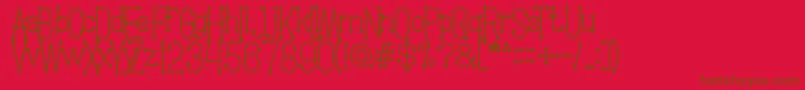 WelcomeToPlanetEarth Font – Brown Fonts on Red Background