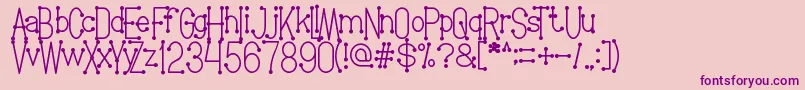 WelcomeToPlanetEarth Font – Purple Fonts on Pink Background