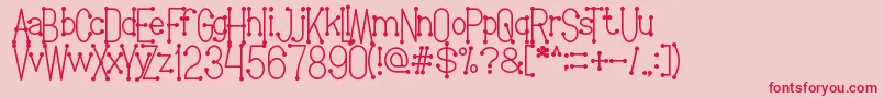 WelcomeToPlanetEarth Font – Red Fonts on Pink Background