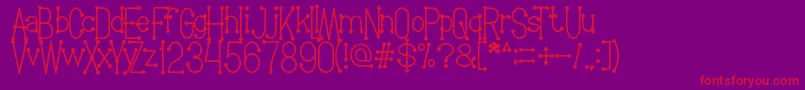 WelcomeToPlanetEarth Font – Red Fonts on Purple Background