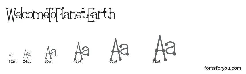 WelcomeToPlanetEarth Font Sizes