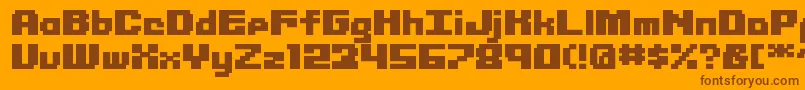Police Librium – polices brunes sur fond orange