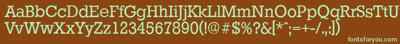 StaffordserialRegular Font – Green Fonts on Brown Background