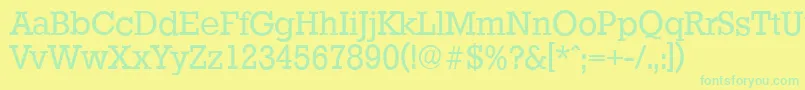 StaffordserialRegular Font – Green Fonts on Yellow Background