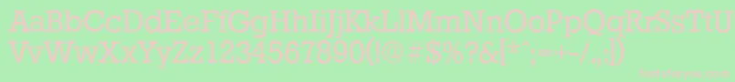 StaffordserialRegular Font – Pink Fonts on Green Background