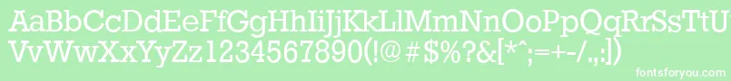StaffordserialRegular Font – White Fonts on Green Background
