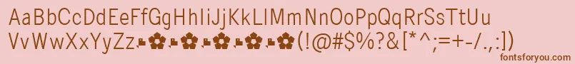 Шрифт PentaySansLight – коричневые шрифты на розовом фоне