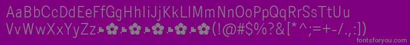 フォントPentaySansLight – 紫の背景に灰色の文字