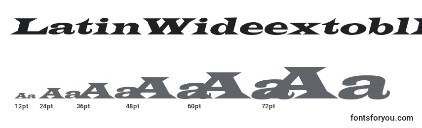 LatinWideextoblNormal Font Sizes